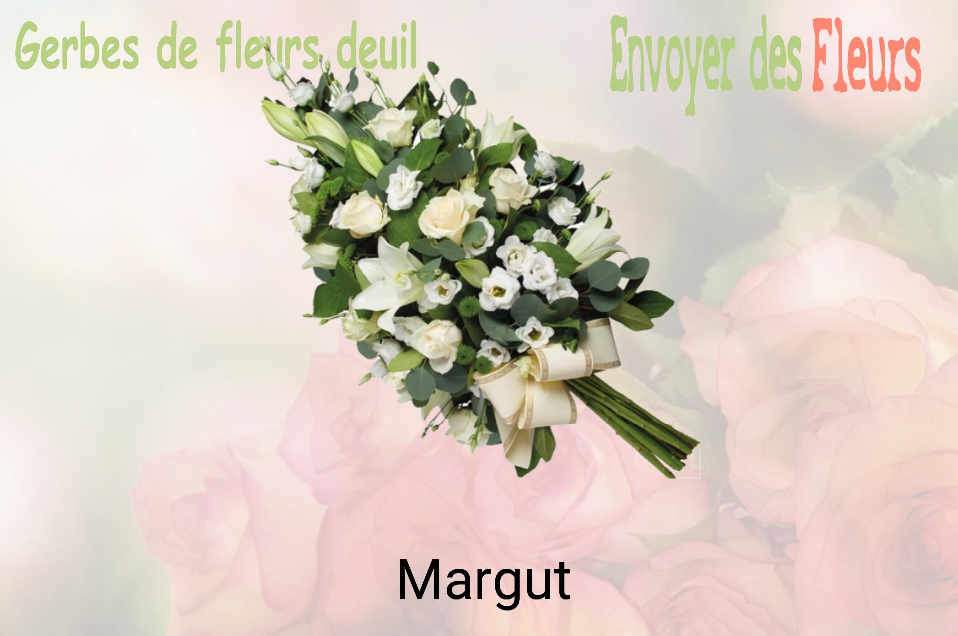 Gerbe de fleurs de deuil livrée à Margut